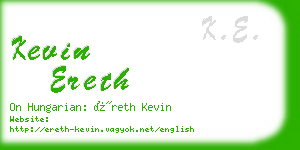 kevin ereth business card